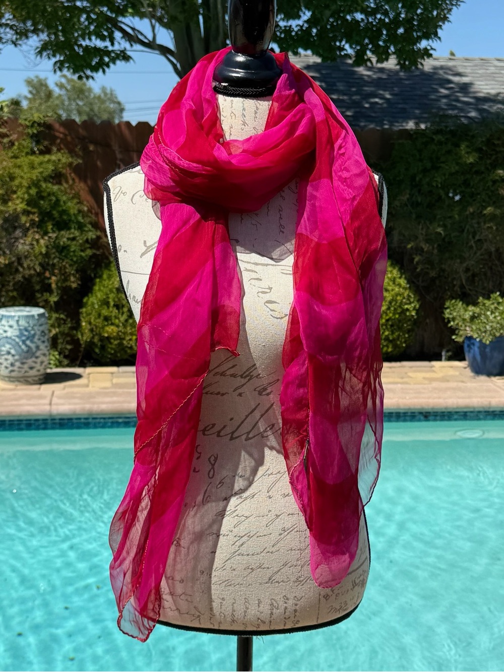 J. Crew Y2K lightweight chiffon flowy scarf